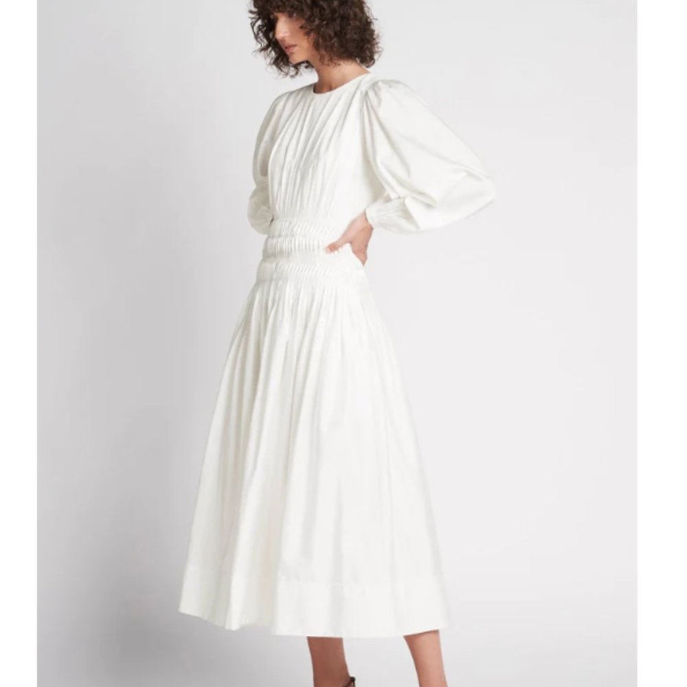 Aje Tidal Tucked Midi Dress
